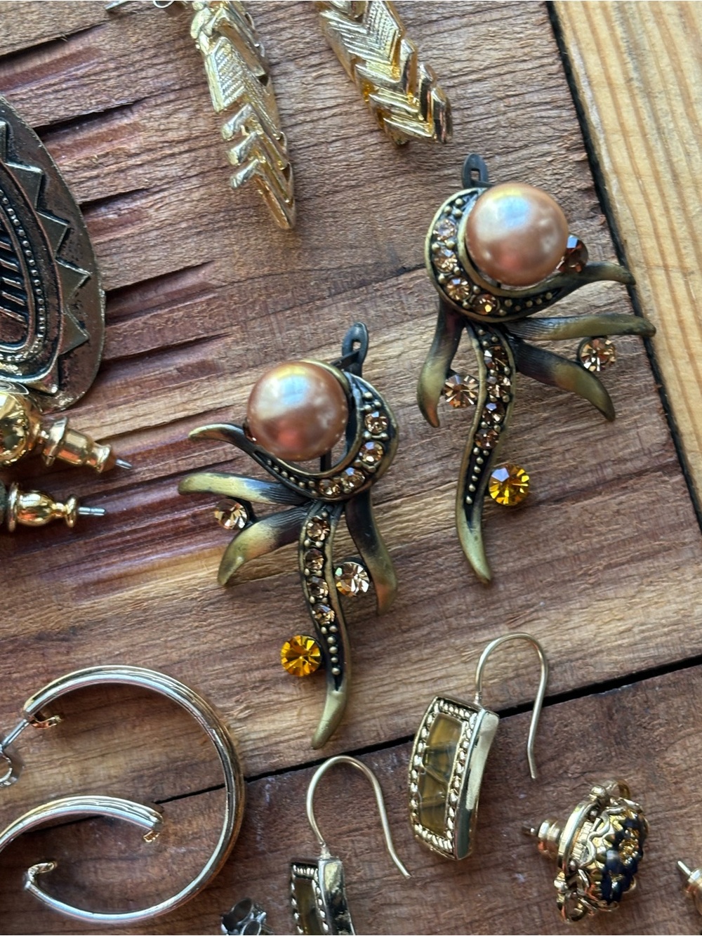 Large Lot Vintage Designer Earrings Pierced - Picture 12 of 15